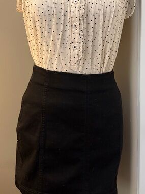 Black High-Rise Mini Skirt